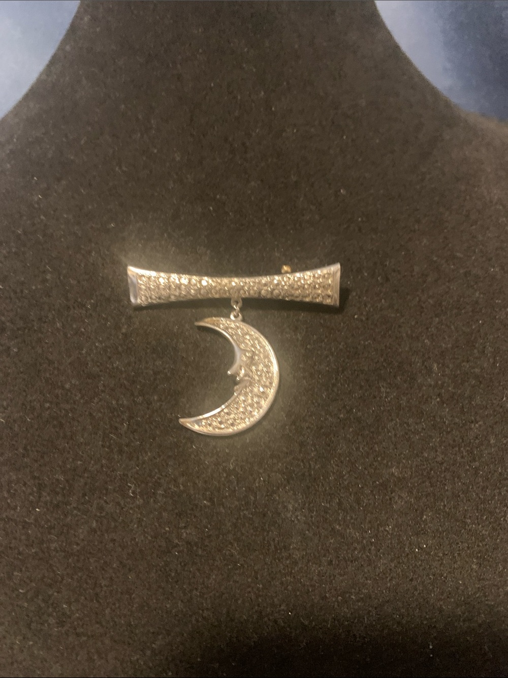 Vintage Man in the Moon Brooch